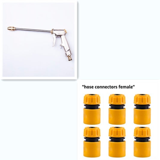 High Pressure Power Washer Spray Nozzle + 6 Hose Connectors