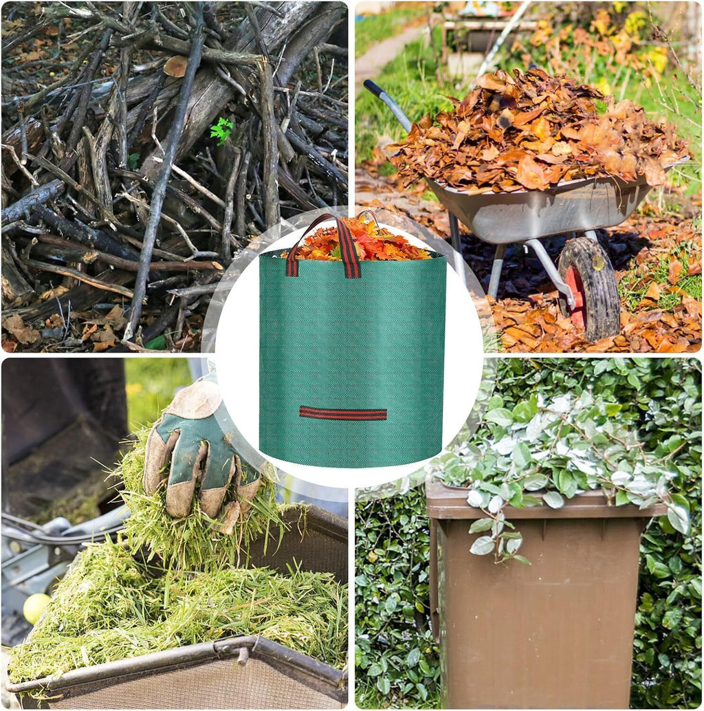 2x500L Heavy Duty Garden Waste Bags With Handles, Reusable Construction Bags UK