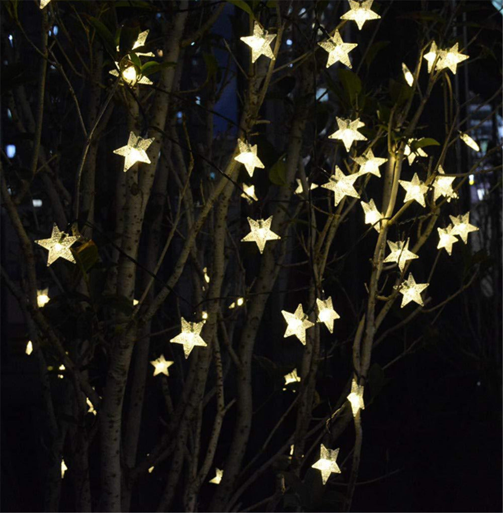Solar Powered Star  LED Lights Waterproof Garden Outdoor Decor