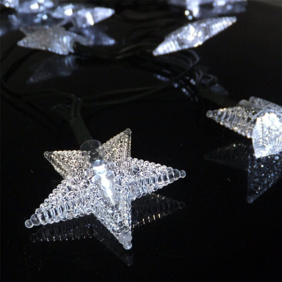 Solar Powered Star  LED Lights Waterproof Garden Outdoor Decor