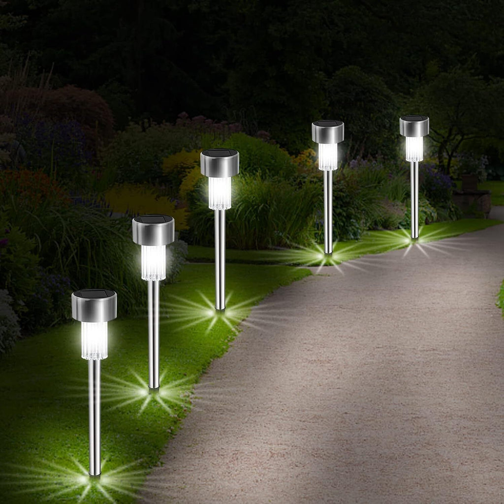 Garden Solar-Powered Stake Lights – Pack of 10 2 Options