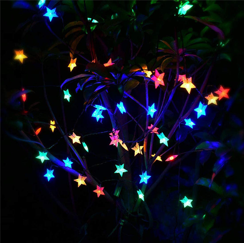 Solar Powered Star  LED Lights Waterproof Garden Outdoor Decor