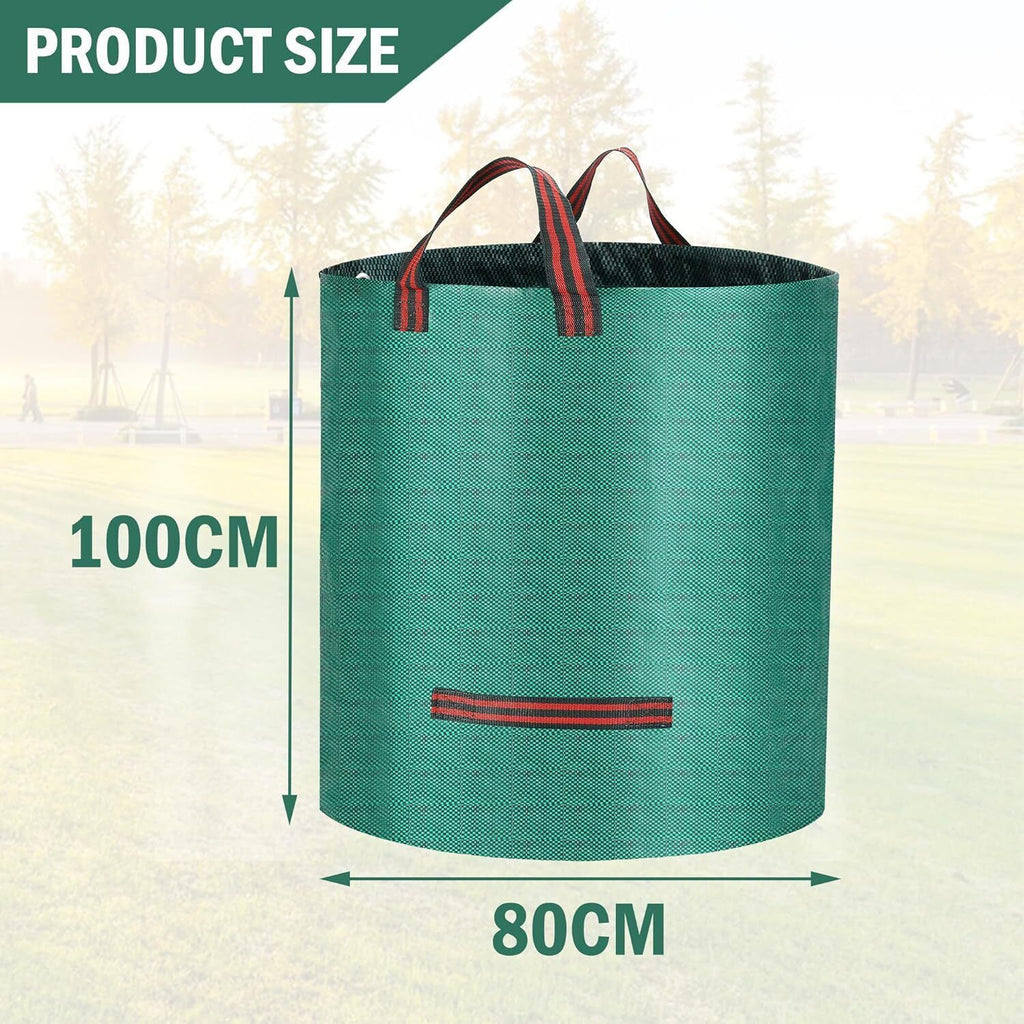 2x500L Heavy Duty Garden Waste Bags With Handles, Reusable Construction Bags UK